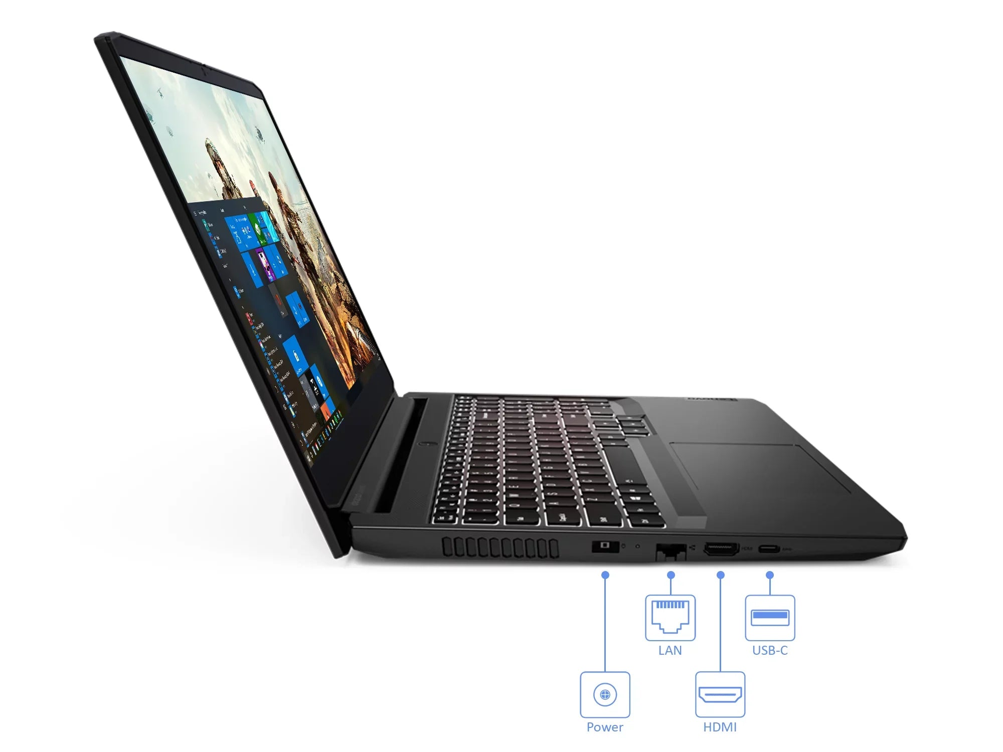 Pro 8GB 10 120Hz 512GB IdeaPad Laptop, Upto 5 NVMe AMD RAM, 3050, Ryzen 3 5600H SSD, Lenovo HDMI, Display, Wi-Fi, Windows 15.6" 4.2GHz, Gaming GeForce FHD Bluetooth, RTX NVIDIA