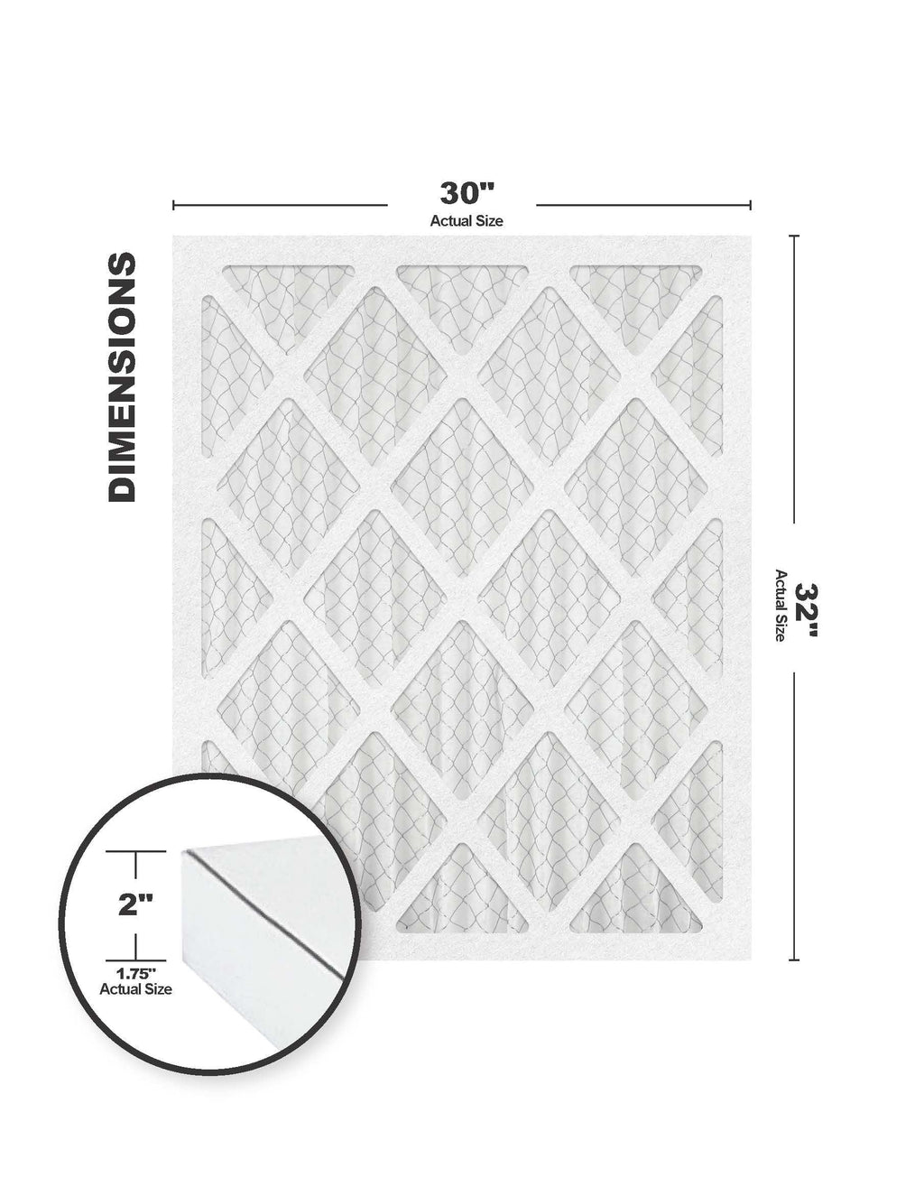 30x32x2 Diamond pack) 13 MERV (6 Accumulair Filters Air/Furnace