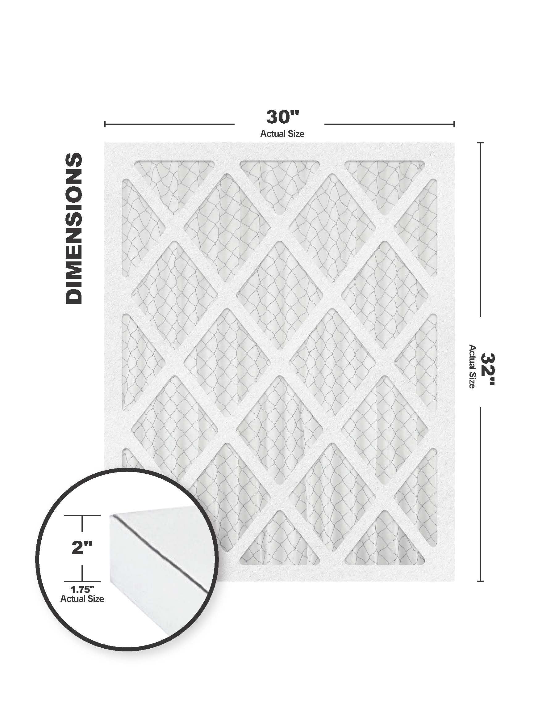 30x32x2 Diamond pack) 13 MERV (6 Accumulair Filters Air/Furnace
