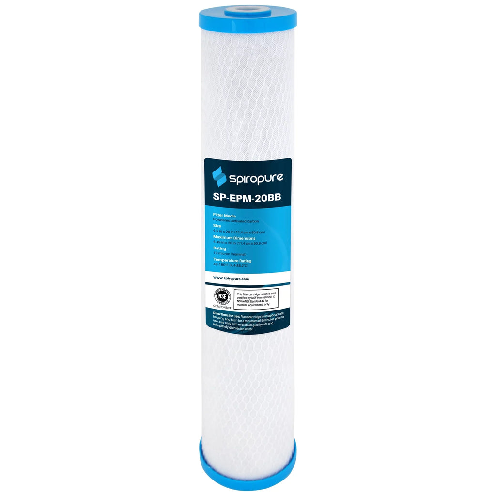 Block PAC Micron 4.5" 10 Filter, Pack) SpiroPure Carbon Water (4 20 NSF x