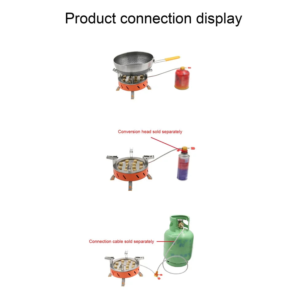 Windproof ZYZY High-Power Camping - for Furnace Gases Camping Stove 12-Core and Outdoor Stove,