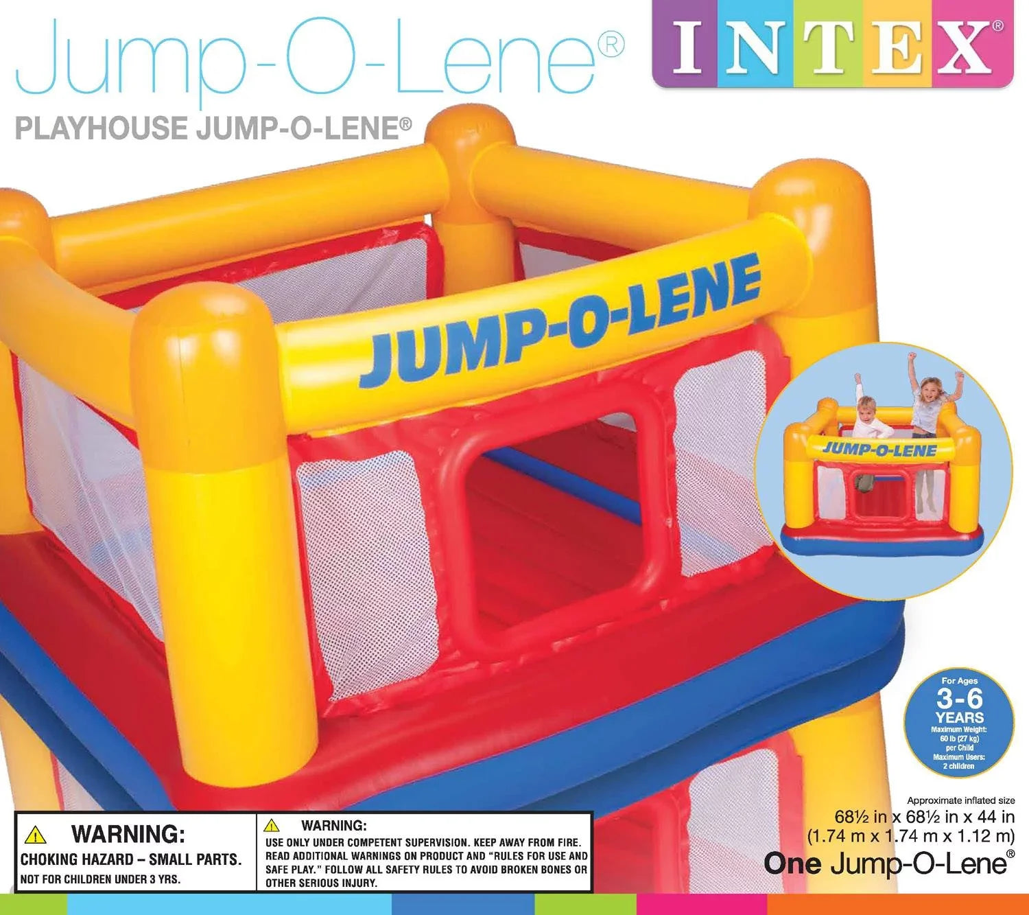 Play Inflatable 100 Set Balls Jump-O-Lene Pit Bounce House Intex Ball with