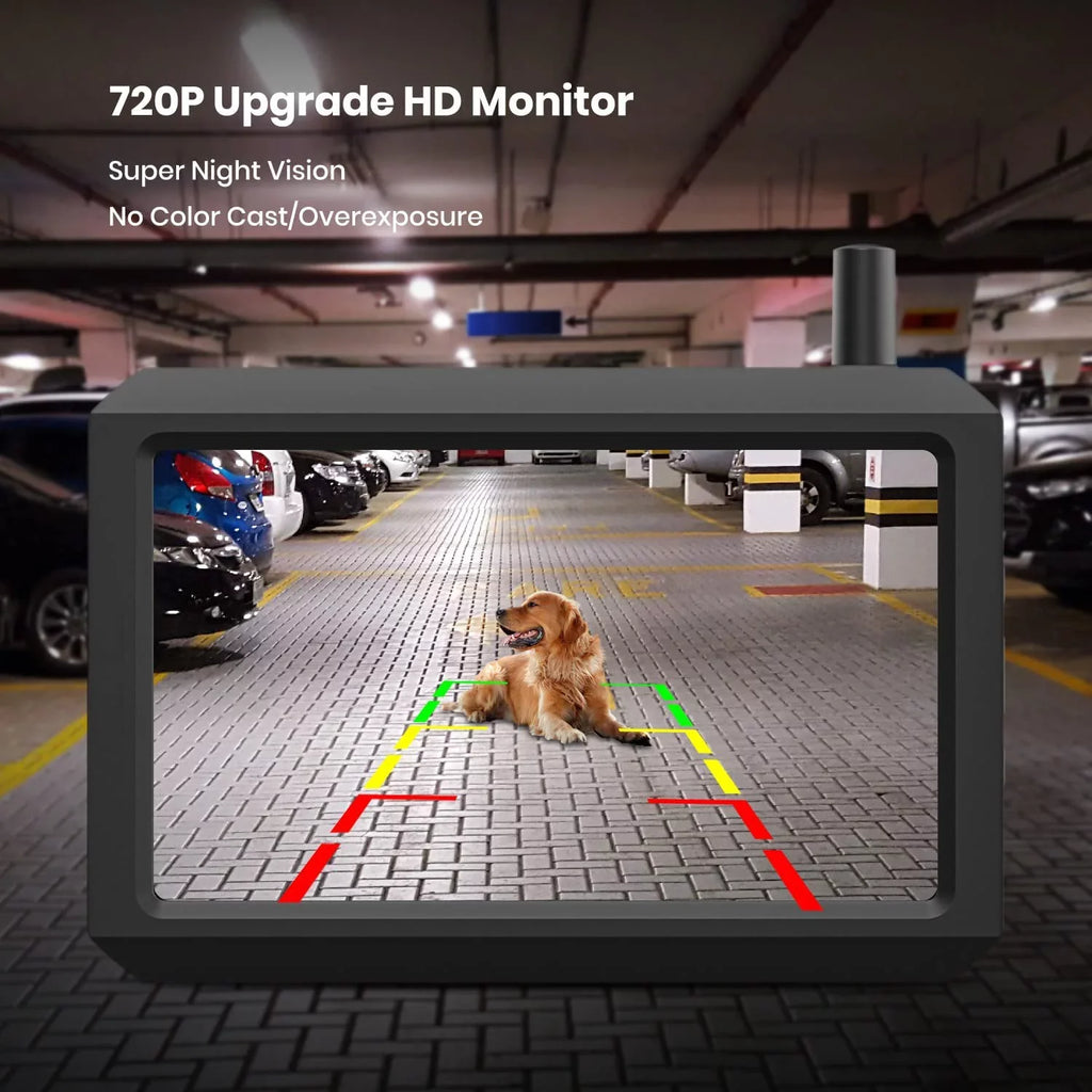 Solar Channel 2 Panel Trucks Trailers Back License Camera Rear Wireless with Auto-Vox Plate (TW1) Wireless Campervans, Camera View for Solar Up for Backup