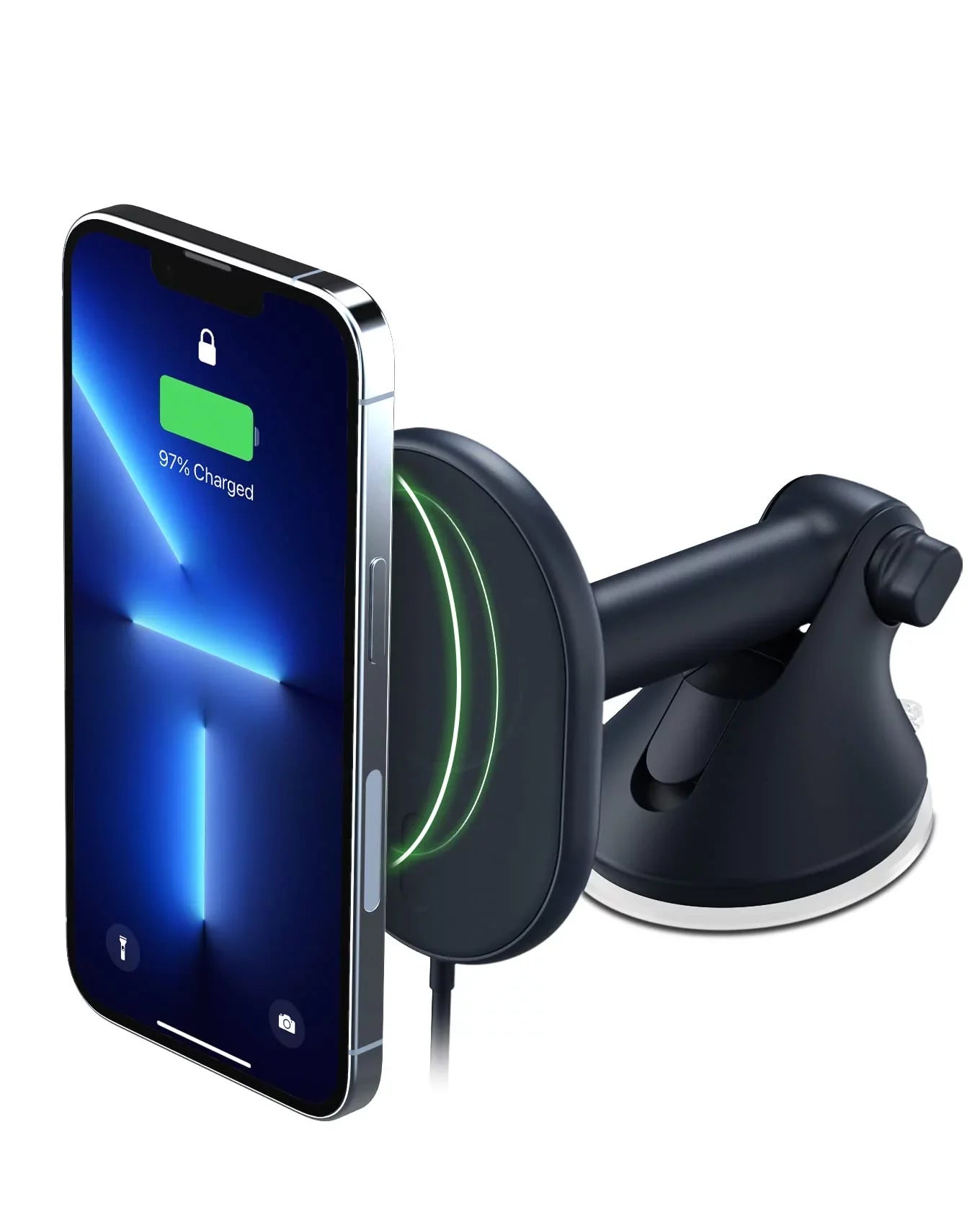 Wireless Black, Plastic Mount, Velox Dash Windshield MagSafe & Compatible Magnetic iOttie Charging