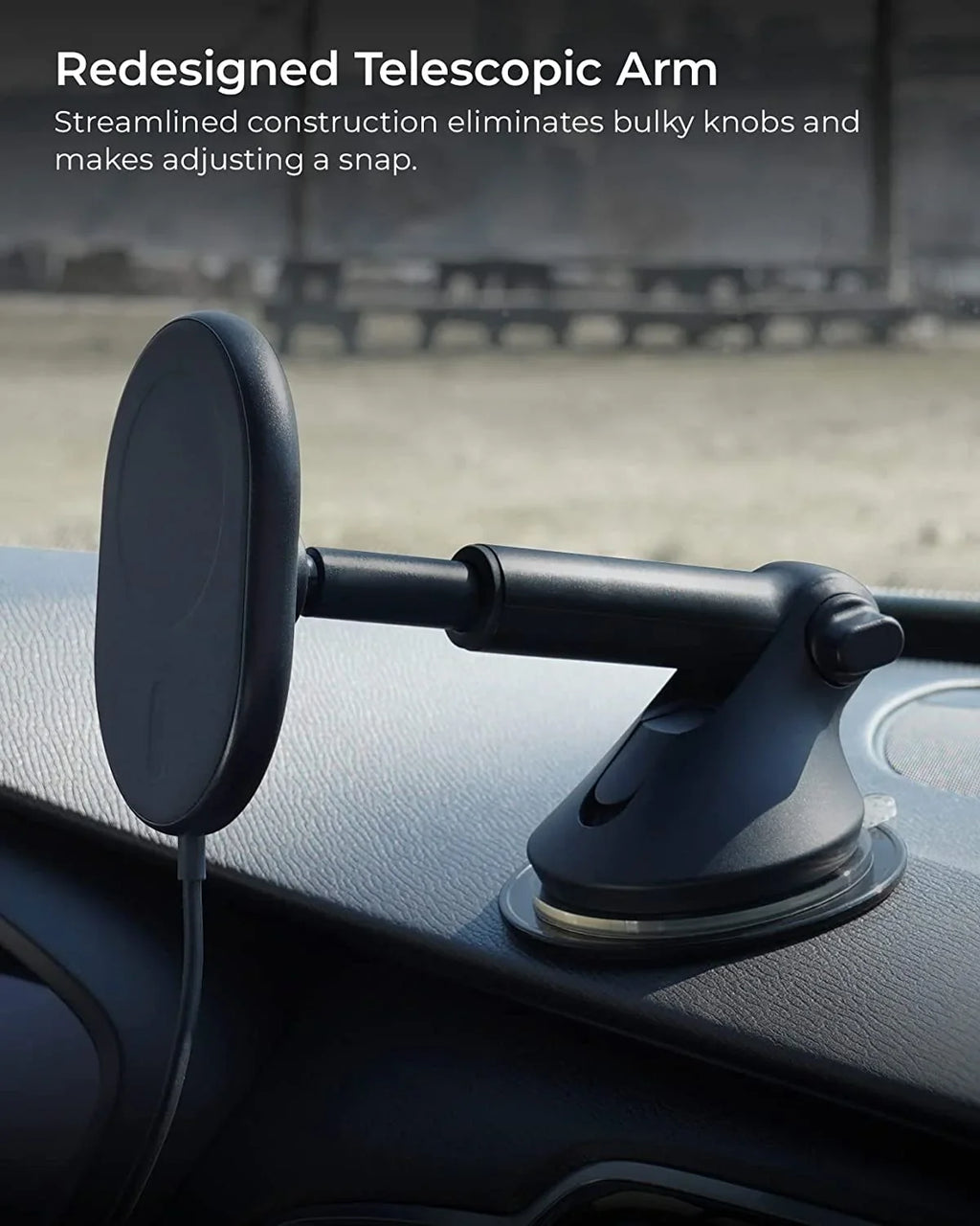 Wireless Black, Plastic Mount, Velox Dash Windshield MagSafe & Compatible Magnetic iOttie Charging