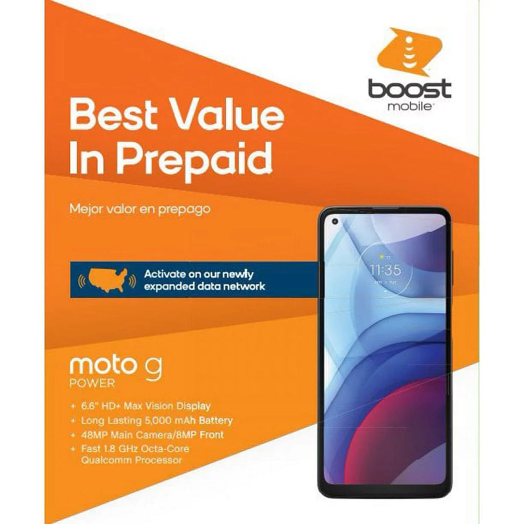 | New Power | | Mobile Prepaid Moto Smartphone 64 G Motorola | Black Boost GB |