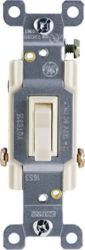Almond, 15 Toggle Grounding Switch, Pack, GE Amp, 44032 Light 3-Way, Light 5