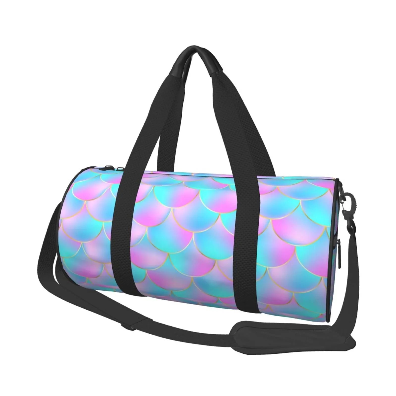 Large Scales Travel Bag Bag Luggage Dragon Purple Compartment Sports with Cylinder Pocket Waterproof Coaee Bag Gym Capacity and