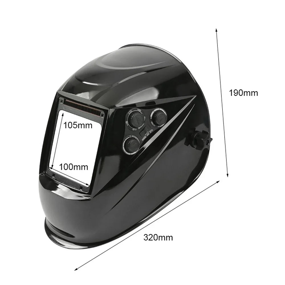 Color Facemask Grinding Resistant Temperature Large Welding Automatic Cutting Dimming View Solar True 130â?High for Welding Auto Charging Facemask Welding Yabuy Arc Darkening