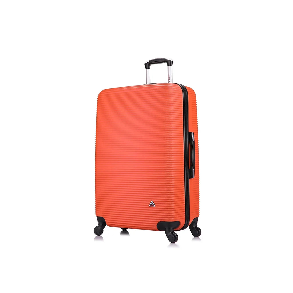 Orange Royal 4-Wheel Luggage InUSA Large (IUROY00L-ORG) Plastic Spinner