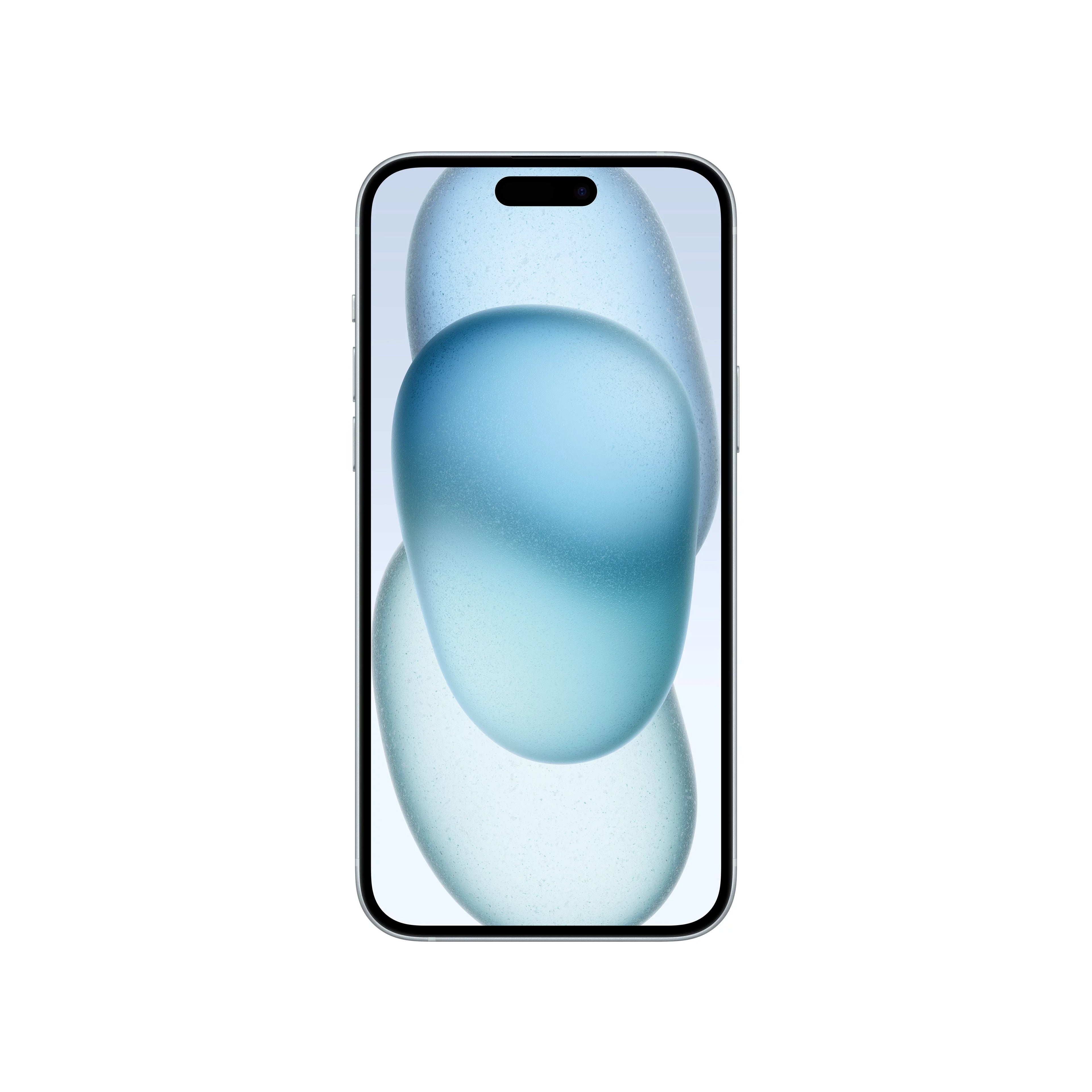 Prepaid - Plus, Apple iPhone Straight Blue 128GB, Talk Smartphone 15