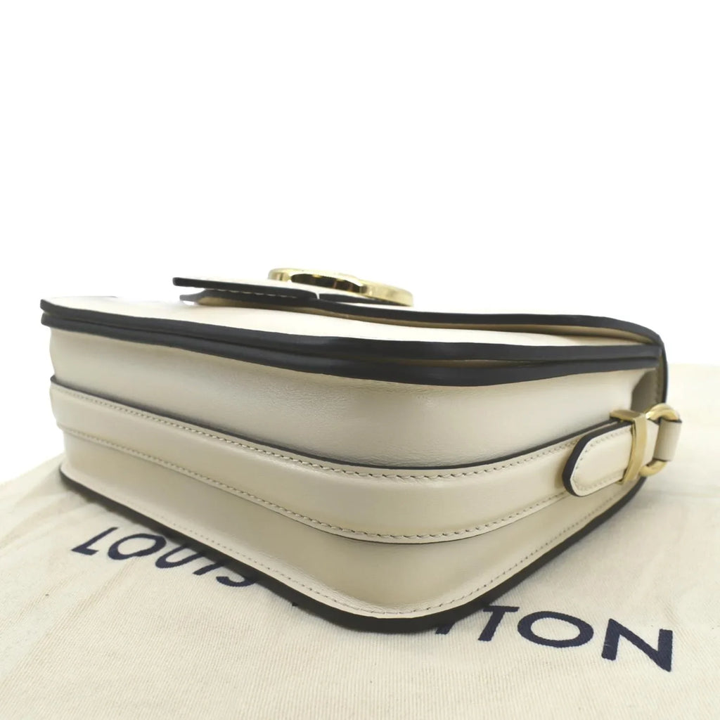 Pre-owned Bag VUITTON 9 Shoulder LOUIS Creme Leather Pont Calfskin