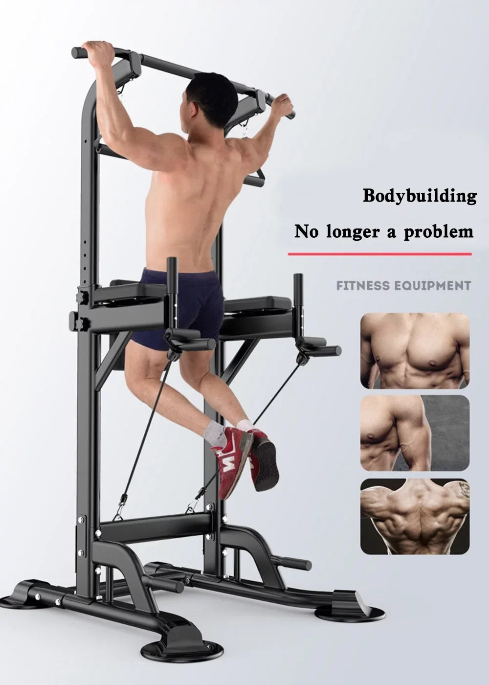 & Stands Training Dip Gym Strength Pull-Up for Tower Bars Power Squat Home Bar