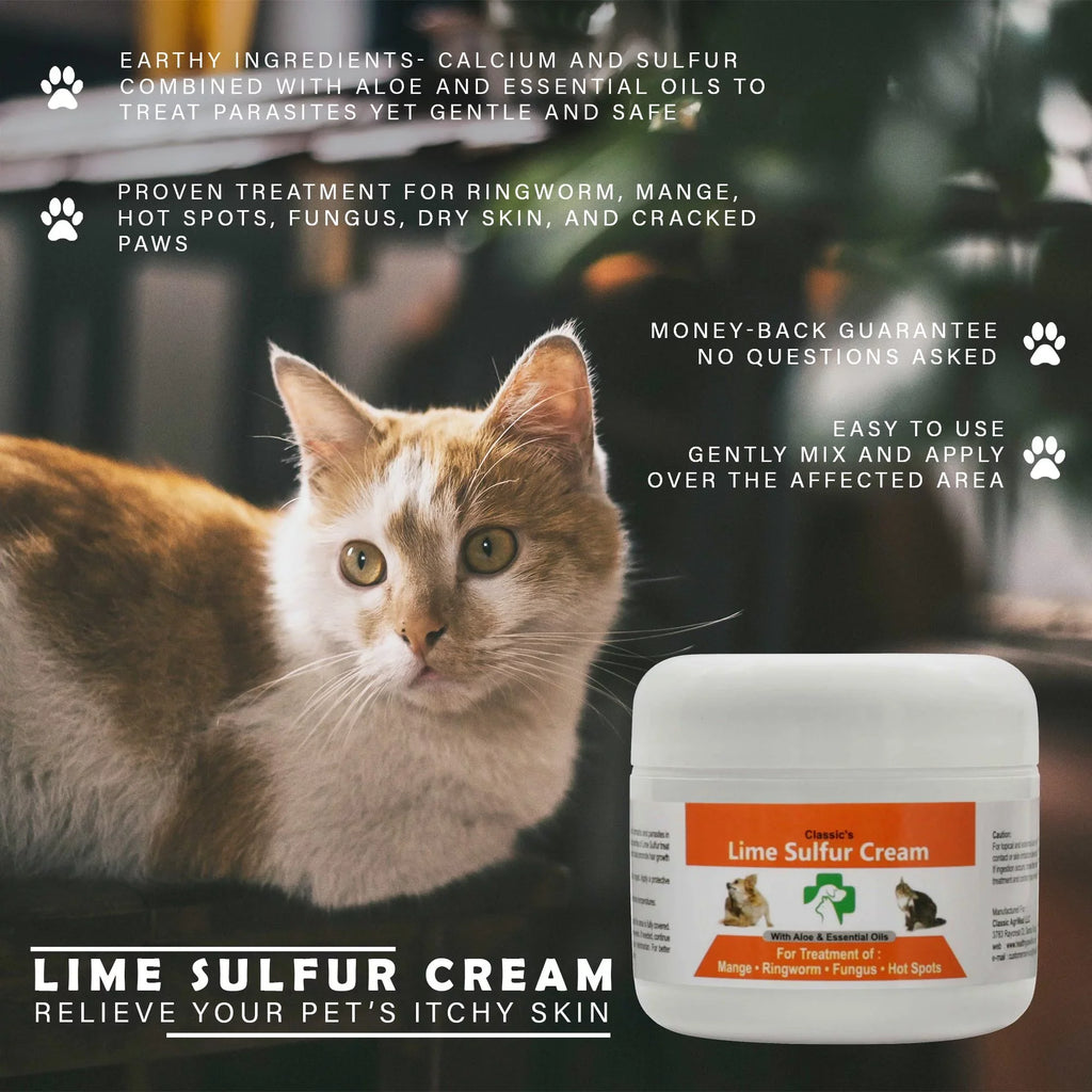 Lime - Puppy, Sulfur 2 Pet Skin Paw x Skin oz - Healthy Care x (2 Safe Jars) (2 Dip Ointment Ointment - oz x (2 Pet oz 2) for Kitten, Cat, Dry for Horse 2) and Itchy Cream Life Dog,