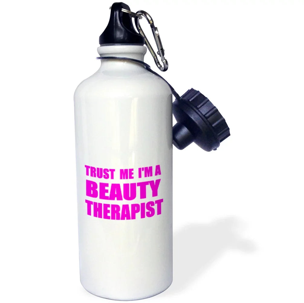 humor - Therapist Sports Im Beauty Pink. beautician Trust Water Bottle, job 3dRose a gift, 21oz me funny