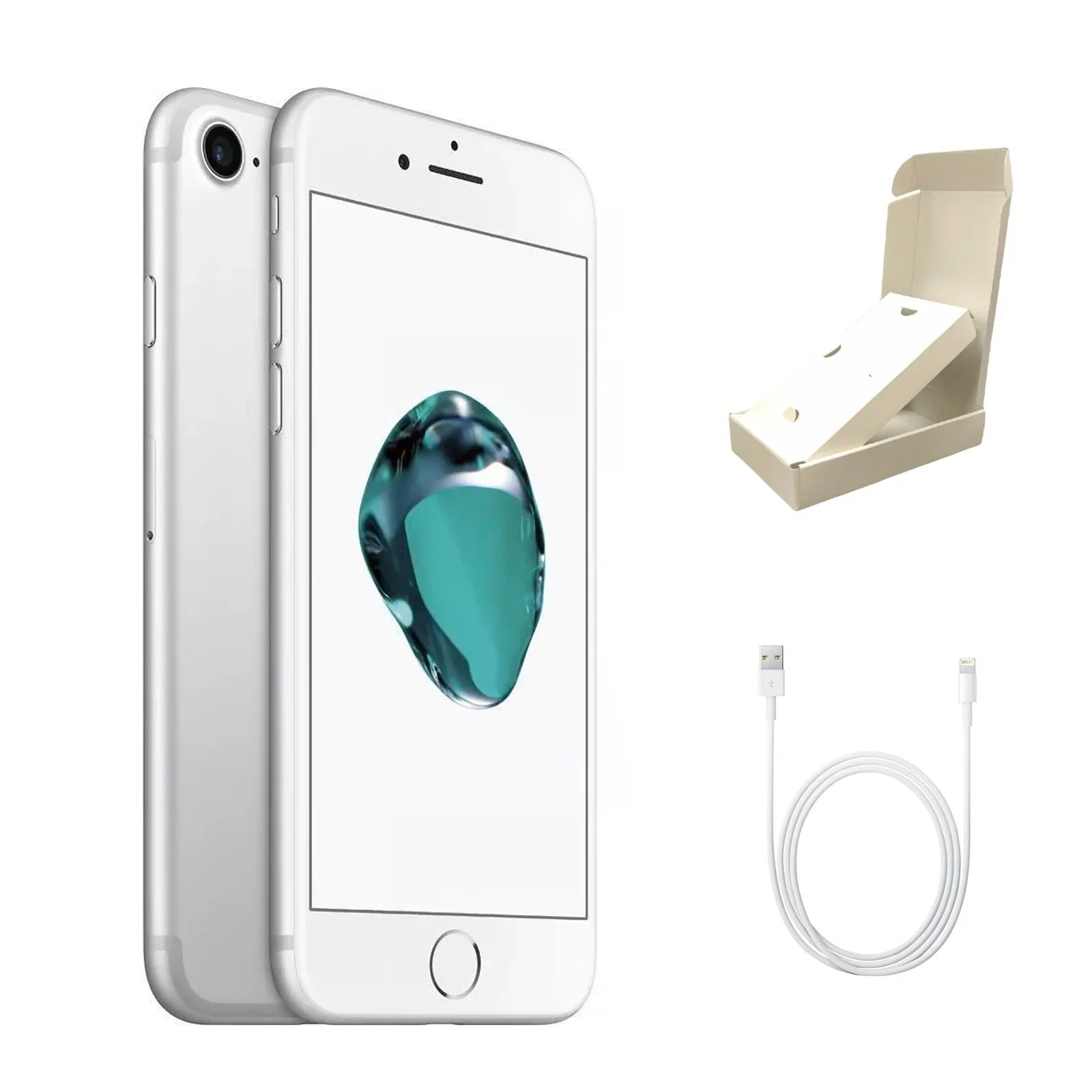 w/ iPhone Apple (Grade 7 Restored 32GB (Refurbished) A+) (Fully Unlocked) Gift Silver A1660 Box