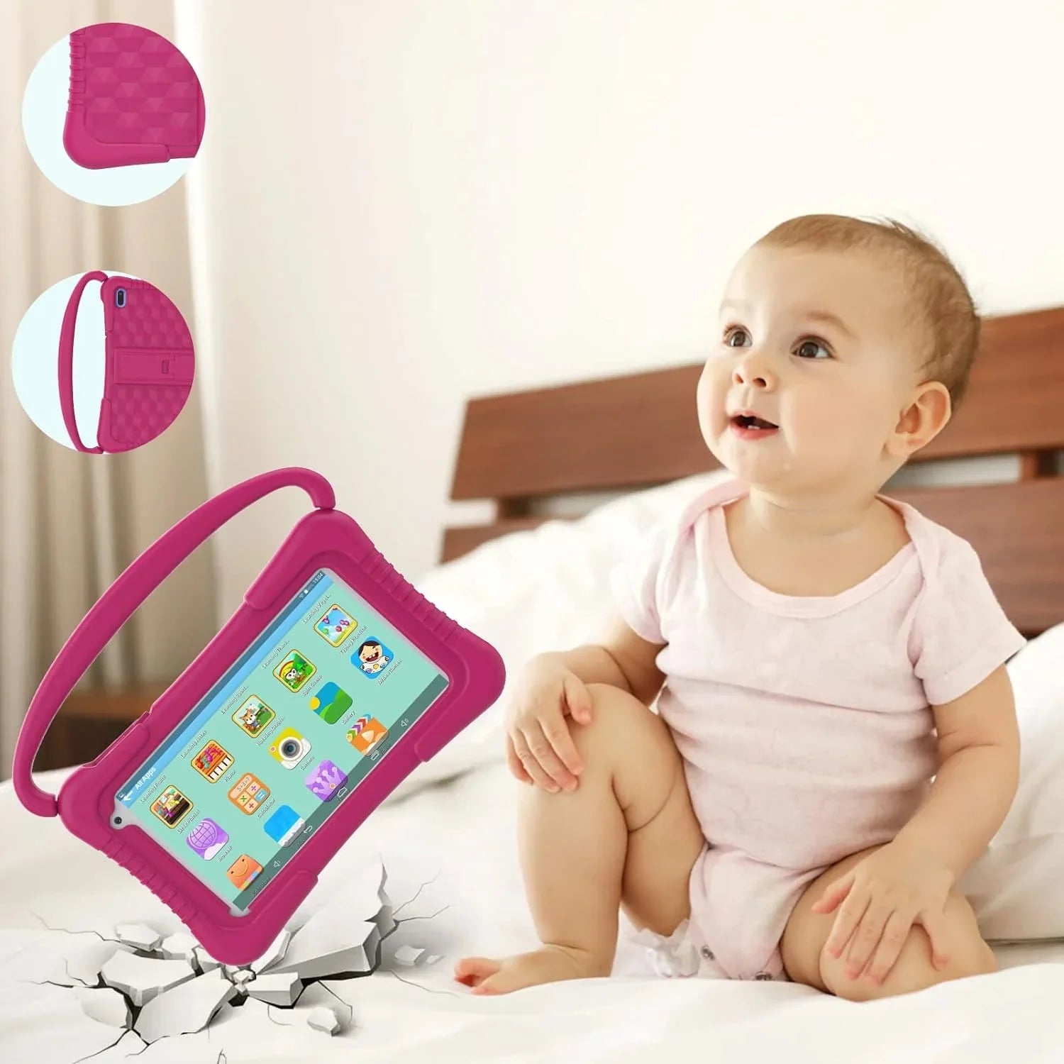 Tablet inch Kids Toddler Kids 7 with Kids Software Camera Netflix Kid-Proof YouTube Dual 32G Parental WiFi Educational Tablets Tablet 11 Games Tablet Control, Kids for Android Pre-Installed