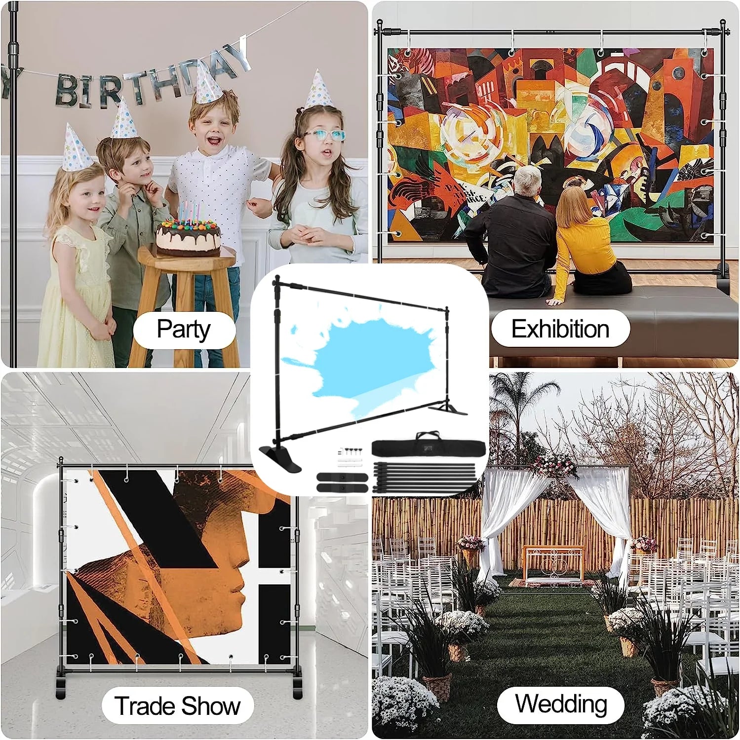 Large x Kit, Photography Banner Backdrop SHZOND Stand 10 Stand Banner Stand Background 8ft Support