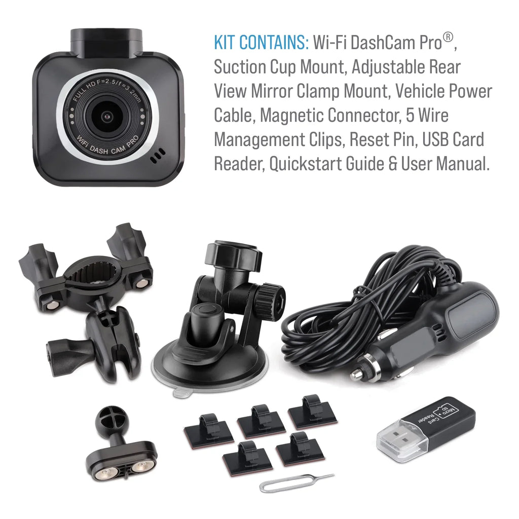 Car G-Sensor Full Loop Camera, and HD 1080p - PRO Endless Wide with Camera DashCam Angle Recording Wi-Fi,