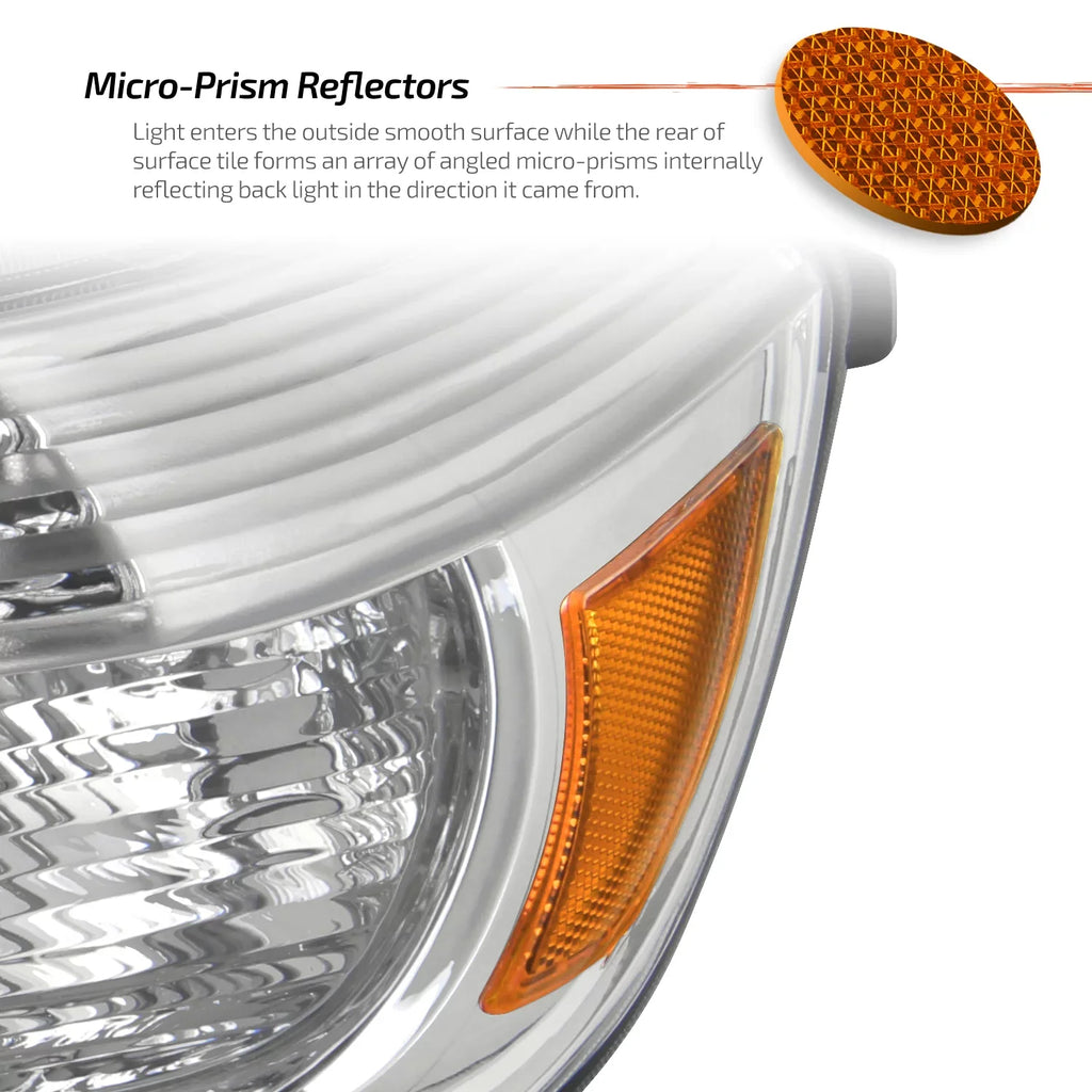[Halogen Fits Chrome 2010 2008 highlander Type] - Headlights Left+Right 2009 Replacement Pair Toyota AKKON