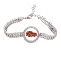 Tennis Deep Pattern Outline Cars Anklet Bracelet Jewelry Classic Chain Diamond Red