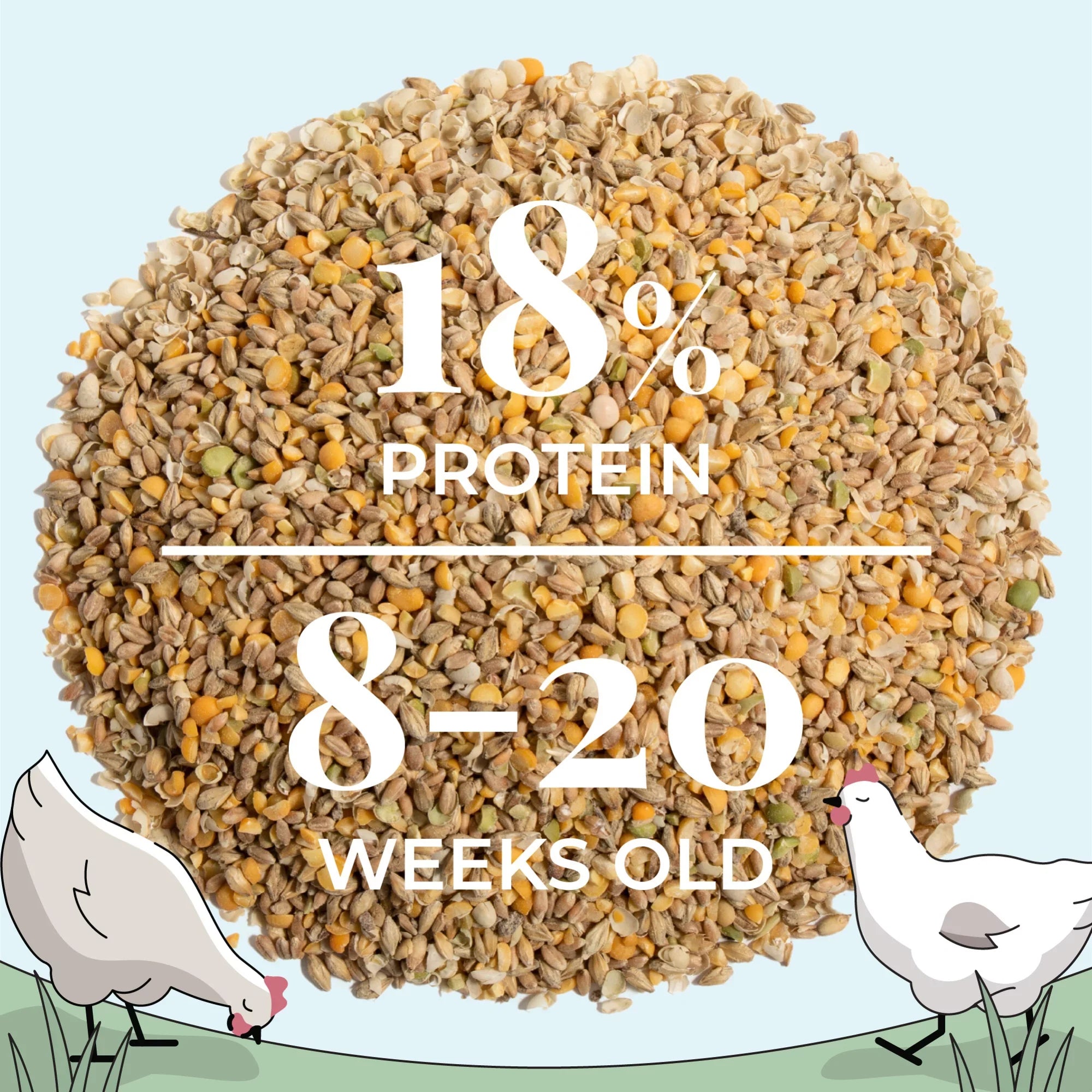 Protein | Soy-Free, Mile Organic, Organic Non-GMO, Chicken 18% Grown | US Chicken Four Grains, | Corn-Free, Grain Feed Whole Certified 100% Non-Medicated Food Grower | Certified 46 lbs. |