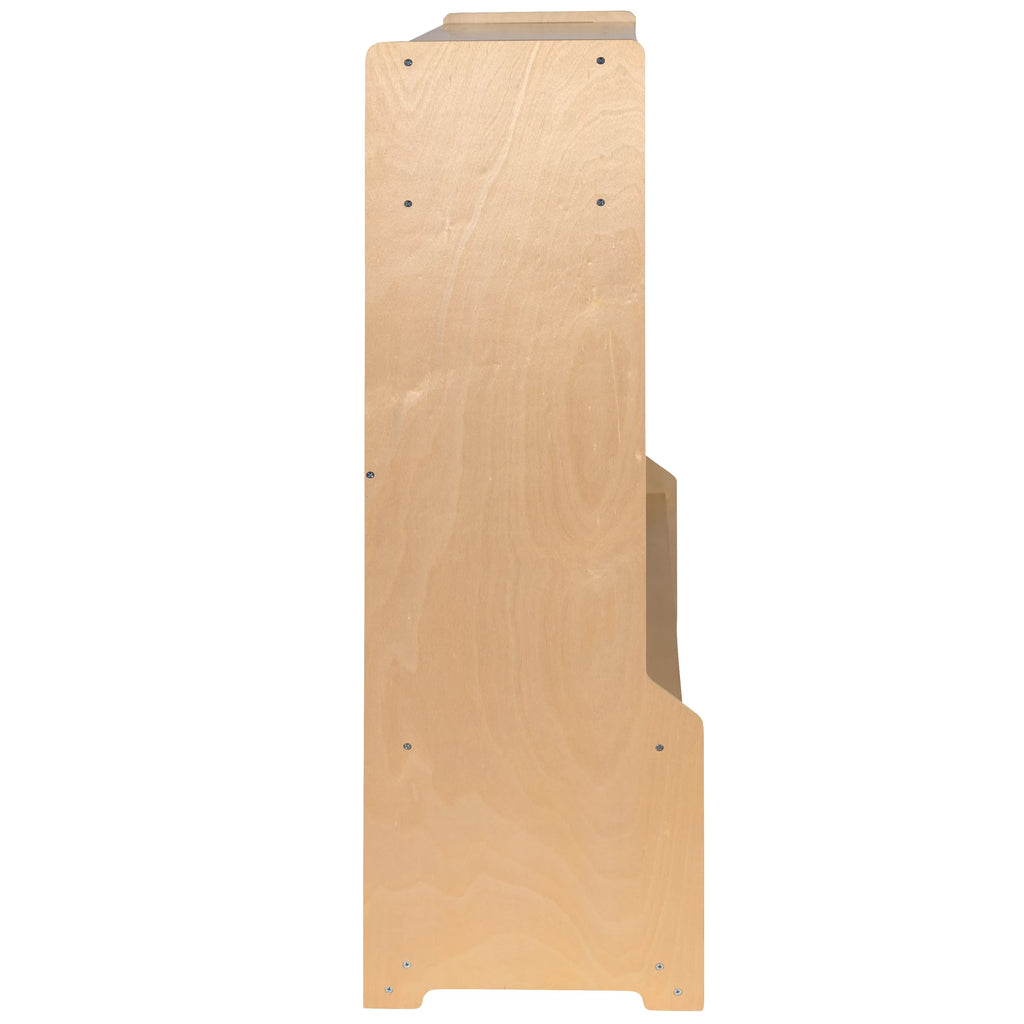Organizer Hook-Safe, - with Locker Friendly Kid Bench, 48"L x Wooden (Natural) Design School 48"H Section Coat BizChair 5 and Storage Cubbies,