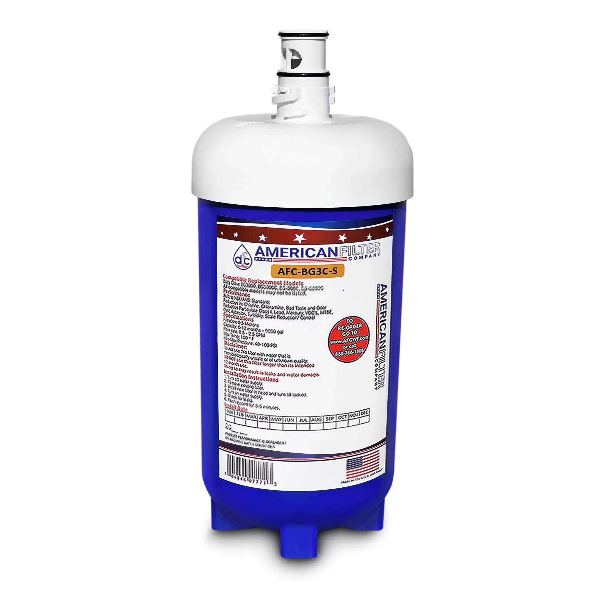 Water - , Filters in U.S.A. 1 Compatible , Filter Made with AFC Brand - # Model AFC-BG3C-S ,