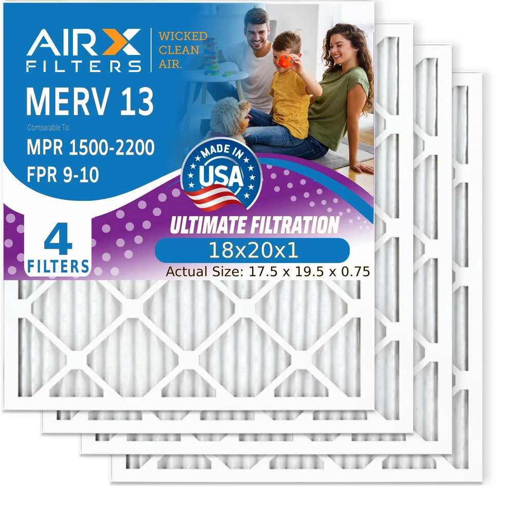USA Conditioner WICKED Pack AIRX Air by Pleated CLEAN AC Furnace to Filters Filter FPR MERV & MPR 4 Electrostatic HVAC 18x20x1 Comparable 2200 AIR. 9 Air - FILTERS 18x20x1 13 Premium 1500 Filter Made