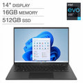 i7-1260P FHD 14" - GRAM 16GB LG SSD Box 14ZB90Q-G.AAC6U1 512GB Open FPR BLACK