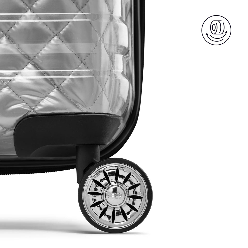 pack) 20", iFLY Lugagge, Clear Carry-On (2 Silver Spectre Hardside Versus