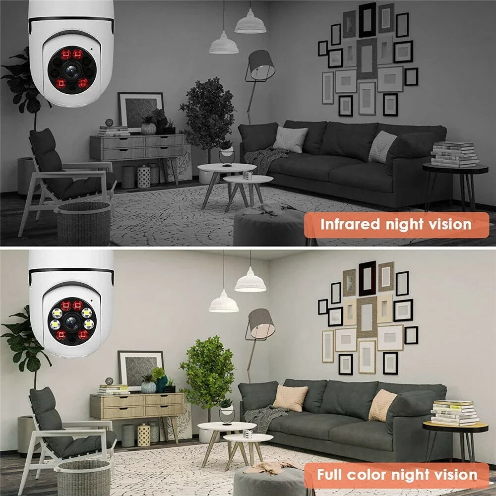 Bulb Camera Security H-Party HD Outdoor, Cameras, Light 2.4G Wide 5G Night Toner Security Pack 360¡ã 1080P Camera, 4 Security, & Cameras Home Security Outdoor Wireless for Wifi Vision Viewing,