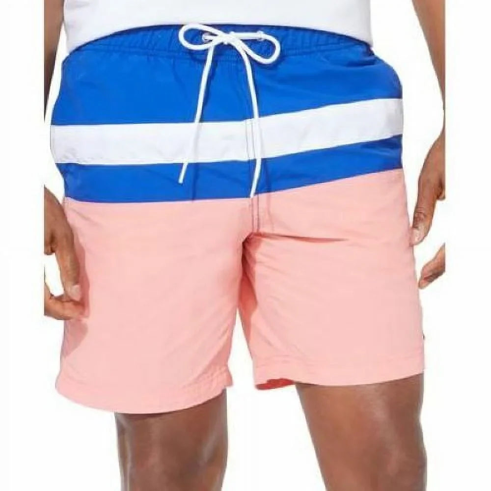 Men's Trunks T01131 Colorblocked in Nautica Pale Swim Coral-Small 8"