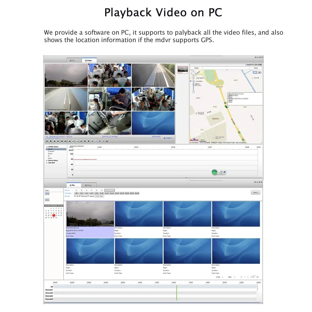 View Live SSD 4CH 4G System Fleet/RV (1TB for 4pcs APP/Web/PC WiFi IR Camera on INCLUED) DVR GPS Truck Waterproof Camera 1080P with JOINLGO