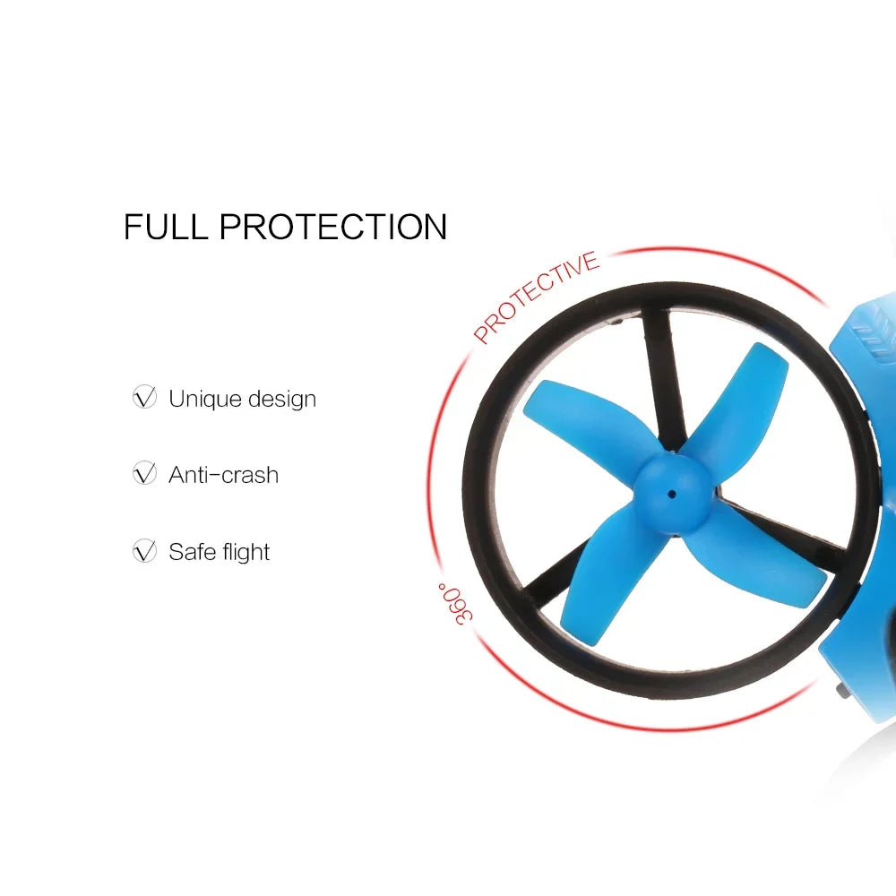 One-Key 3D-Flip RTF Drone RC UFO Headless Return Quadcopter Gyro H36 4CH JJR/C Mode 6- 2.4G -Crush