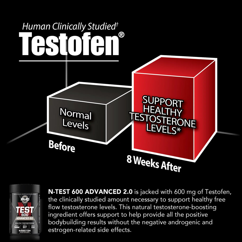 for Test 600 Testofen - Lean - and Growth N-Test Bodybuilding Boost PMD Men Veggie-Caps)) Sports - And Testosterone With Gains Booster Advanced Training And Strength Powerful - Muscle Strong (90