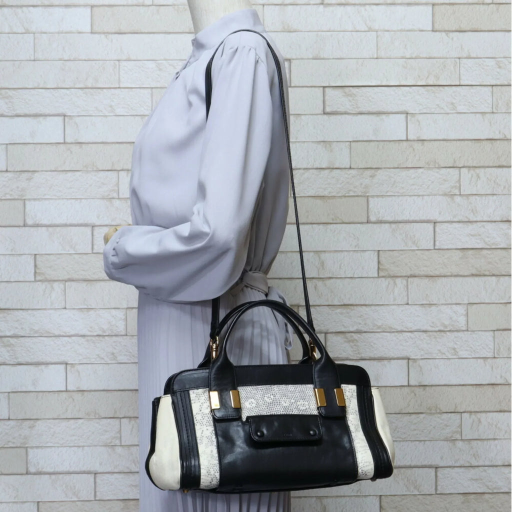 Beige Alice ChloÃ© Women's Shoulder (Good) Leather Pre-Owned Chloe Little Bag