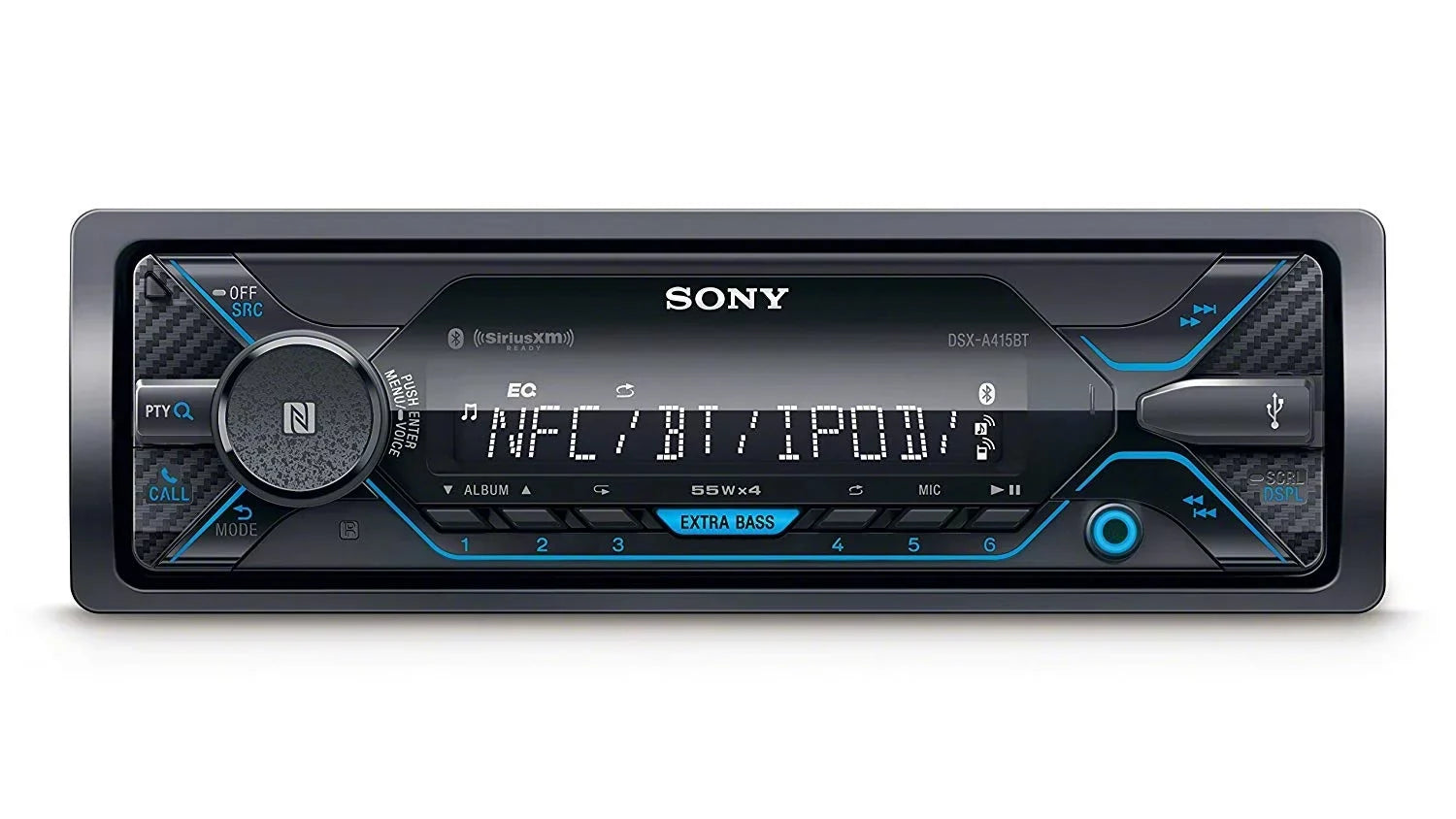 USB DIN Front Receiver Car Bluetooth & Auxiliary with Single Sony NEW In-Dash Digital DSX-A415BT 3.5 Media Inputs Stereo