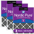 Pleated Carbon Filters Air 8 Pure Pack Furnace Plus 16x25x2 MERV 3 Nordic