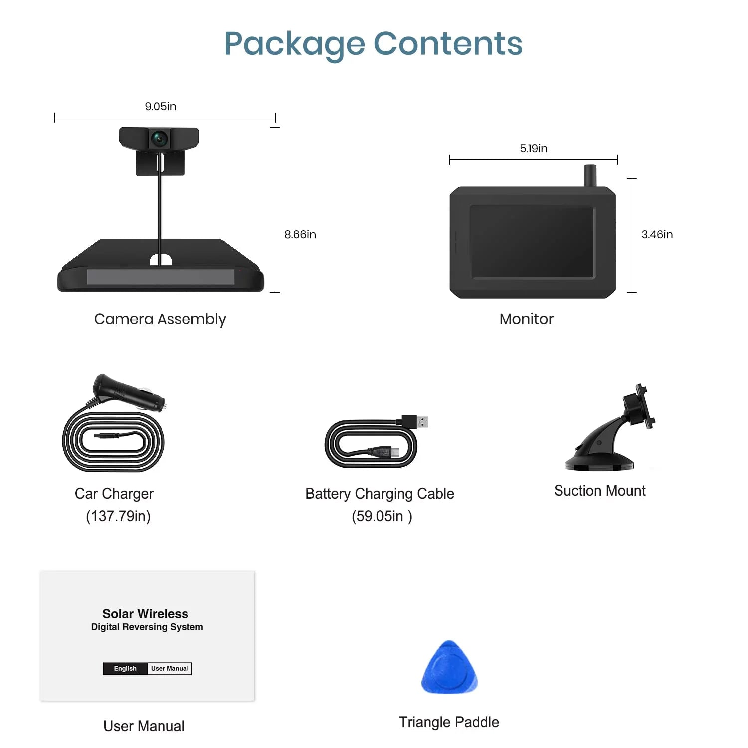 Systems, Camera, License Camera View Solar Back Camera for Rear Plate Vehicles Up Trailer BOSCAM Wireless Wireless Backup Camera Digital Reverse Car