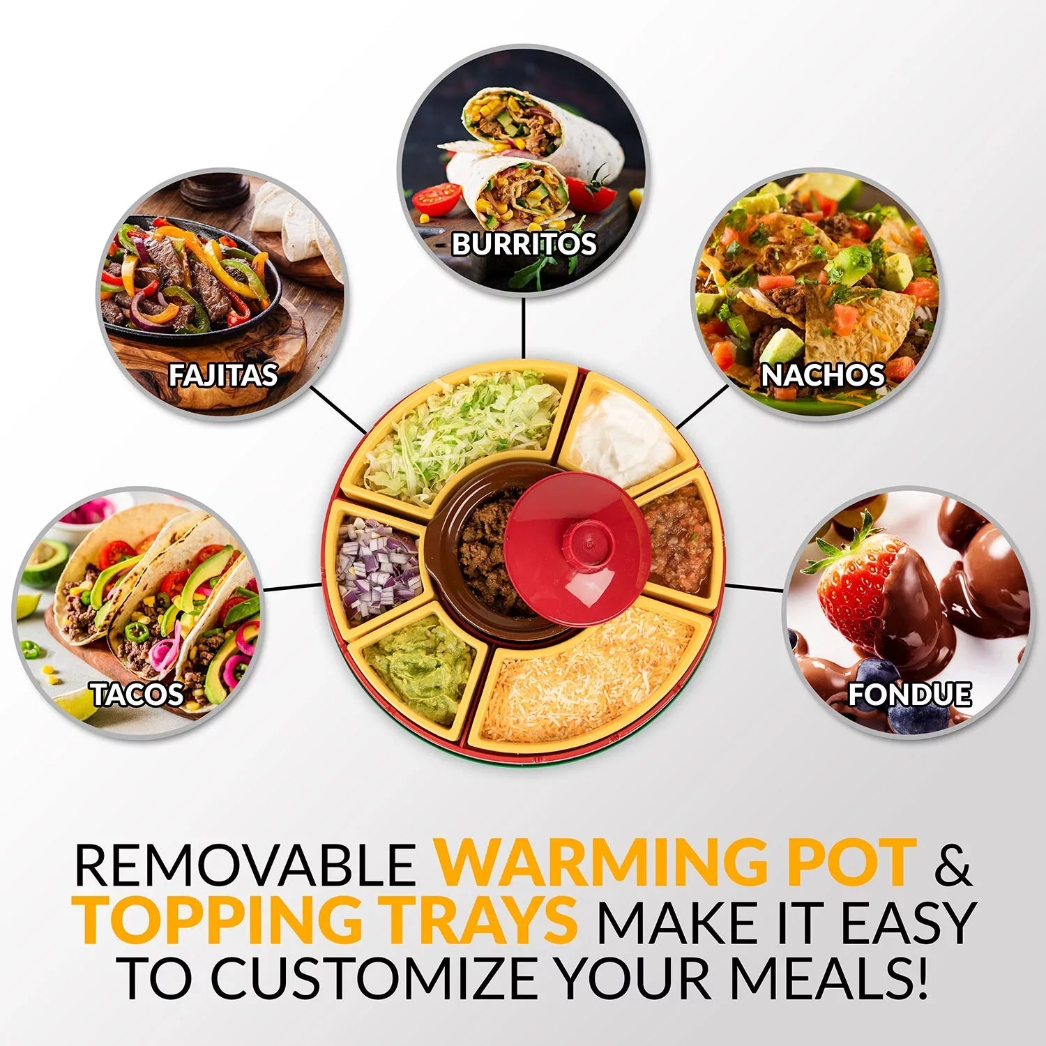 Tuesday Susan Taco Warming Includes Taco Pot, 4 Holders Lazy Taco TTLSTB10 20-Oz. Bar with
