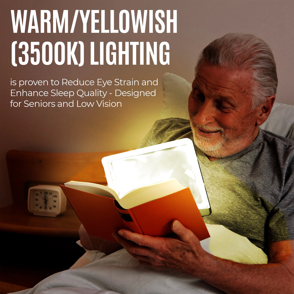 Aging Print, Eye Anti-Glare Lens Reading 5X for Small Vision Eyes, to LED Magnifier Page & Seniors Strain-Perfect Large Reduce & MagniPros Low for