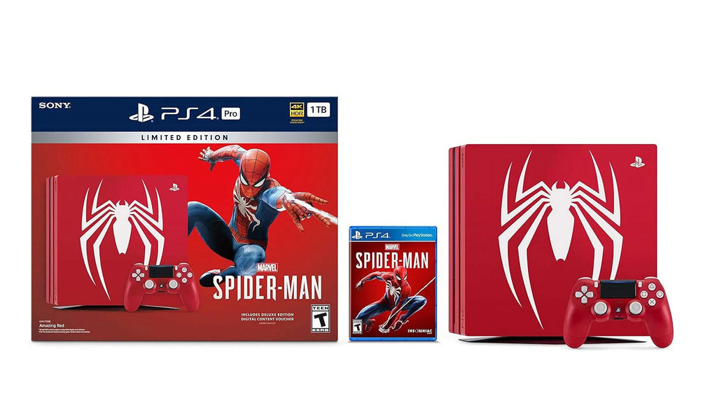 '- PlayStation () 1TB Console Bundle Pro Edition Spider-Man 4 Limited Restored (Refurbished) [Discontinued] Marvels