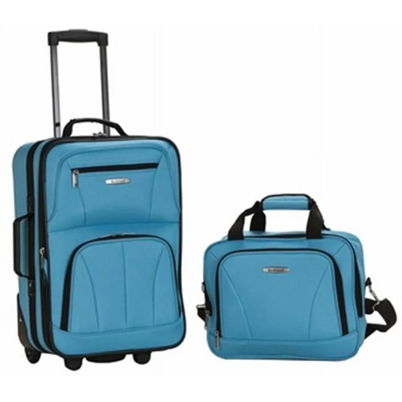 SET Rockland TURQUOISE 2 PC LUGGAGE - TURQUOISE