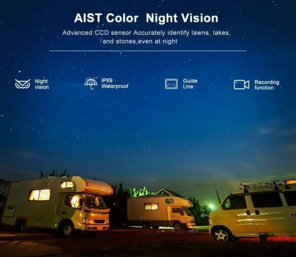 Semi Back 7" Up Waterproof ZEROXCLUB Vision 1080P Camera Truck HD Monitor Bus RV Wired for BY704 Night Trailer Kit Camera Rv Backup Box