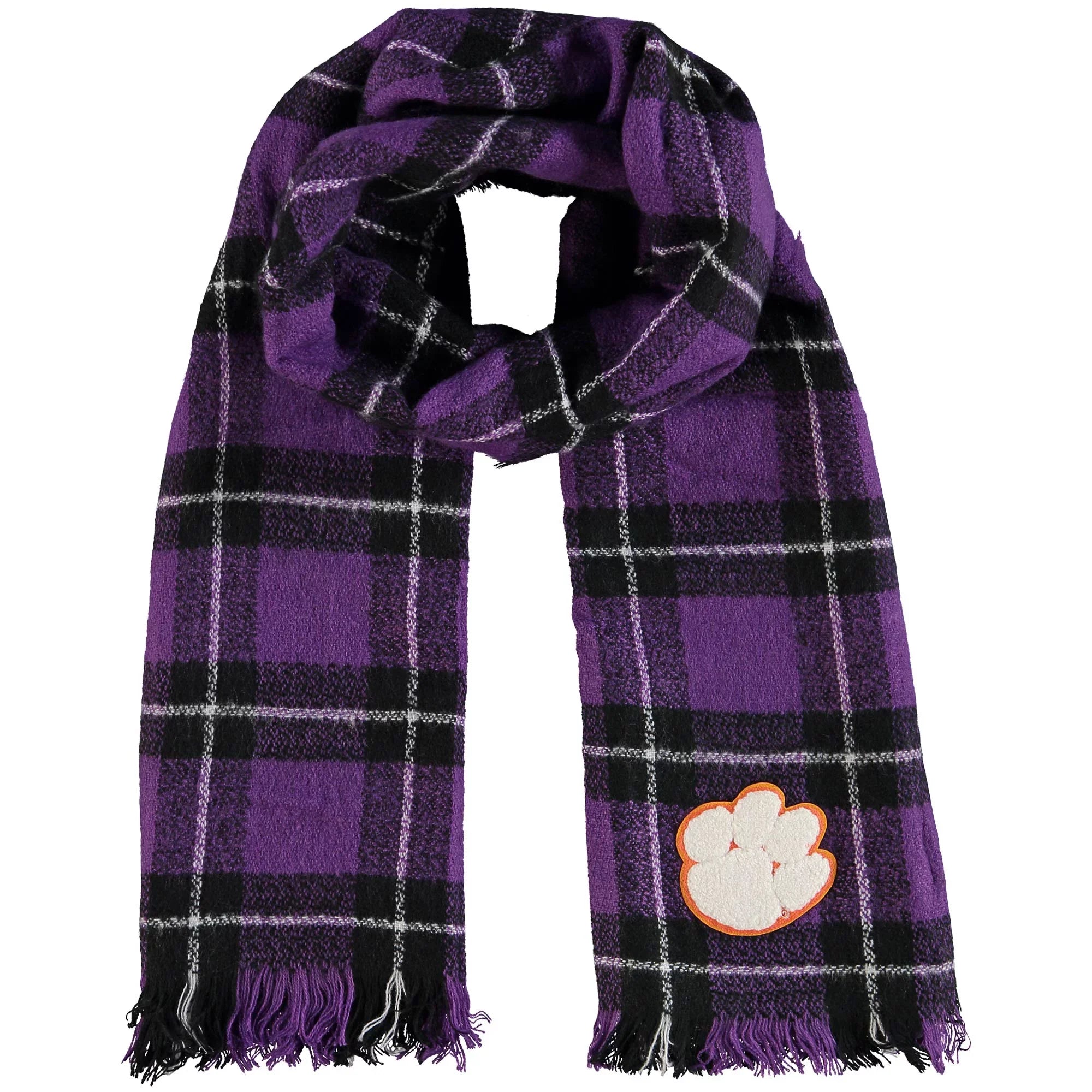 Blanket Scarf Little Women's Tigers Plaid Clemson Earth