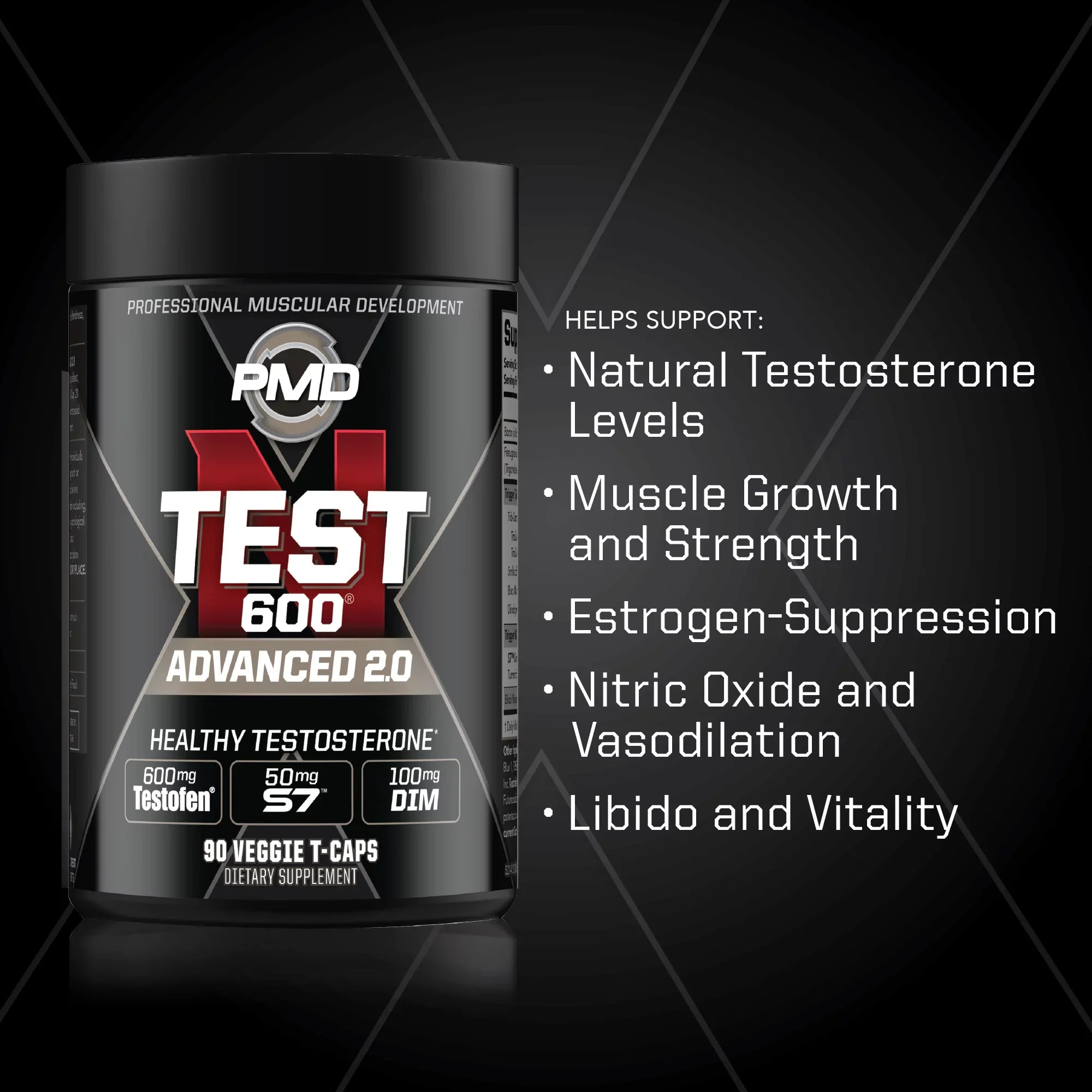 for Test 600 Testofen - Lean - and Growth N-Test Bodybuilding Boost PMD Men Veggie-Caps)) Sports - And Testosterone With Gains Booster Advanced Training And Strength Powerful - Muscle Strong (90