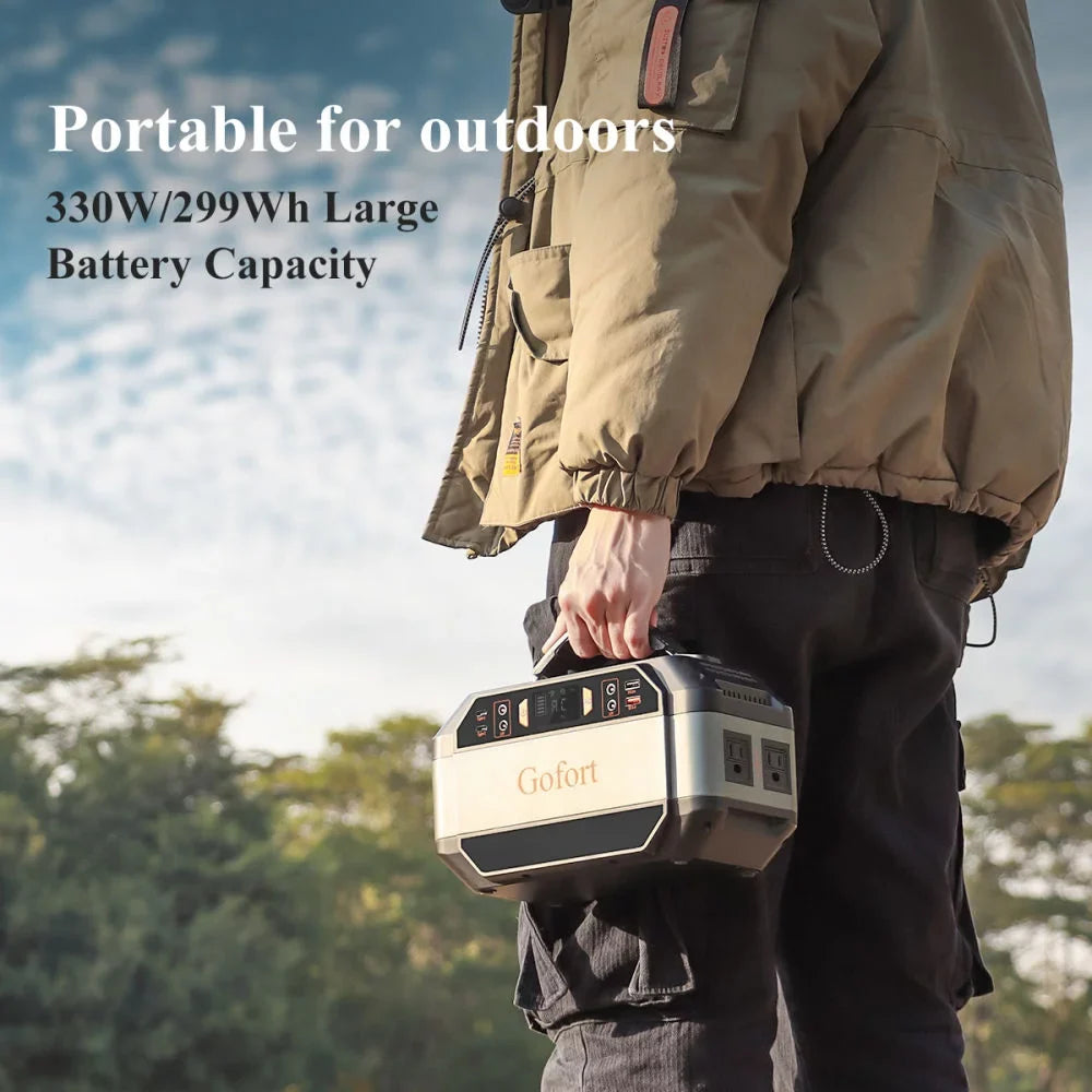 Portable AC USB 12V Camping, 4X and Station, Travel, Power Outlets, with Home 2X 330W Generator Power 4X DC 299Wh Backup for Power CPAP, Outlets Outlets Solar 110V RV Emergency Outdoor Supply