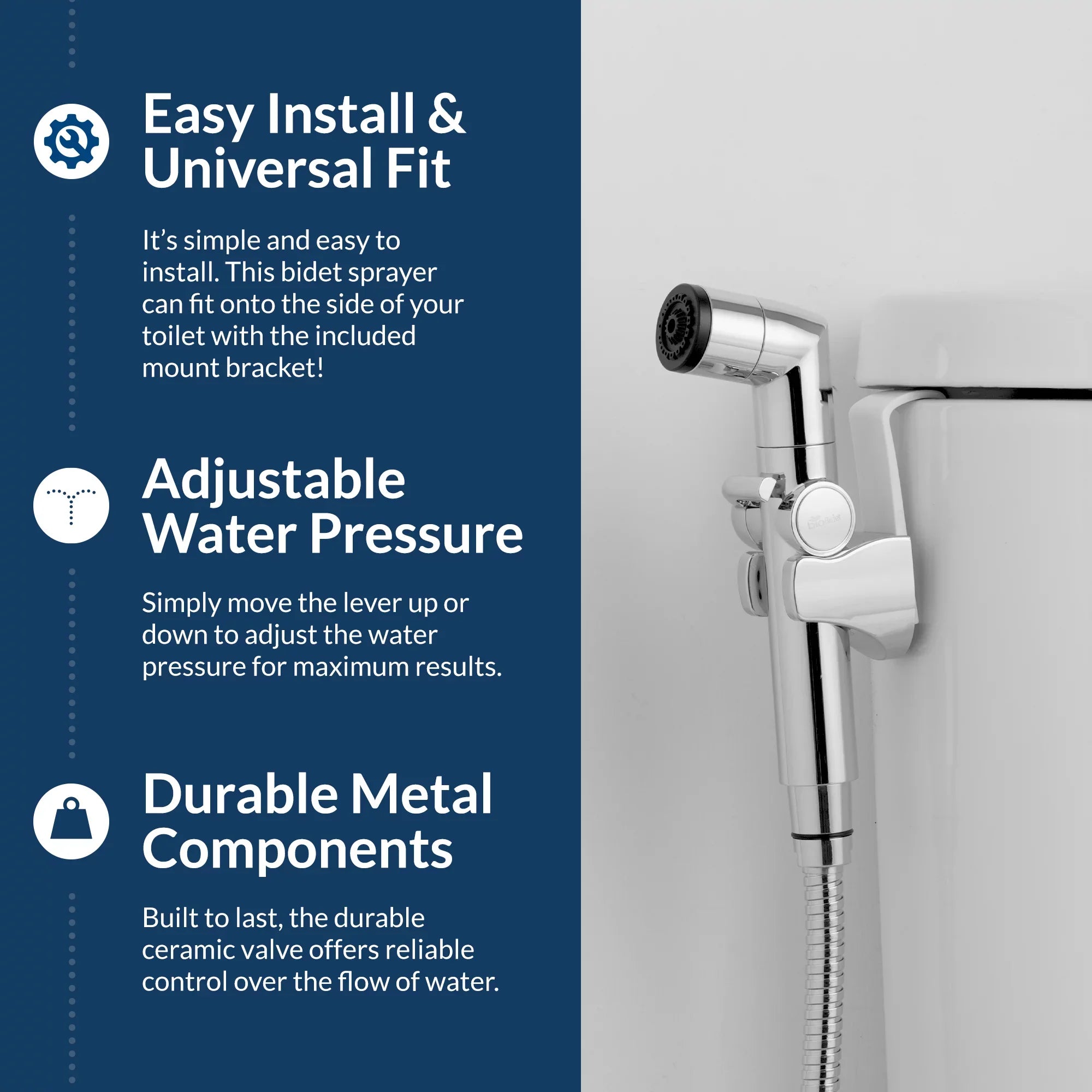 A1 - Chrome Dual Spray Bidet Handheld Biobidet