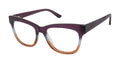 GX 52mm Purple GX050 Stefani Case with Eyeglasses & by GX Gwen Brown NEW